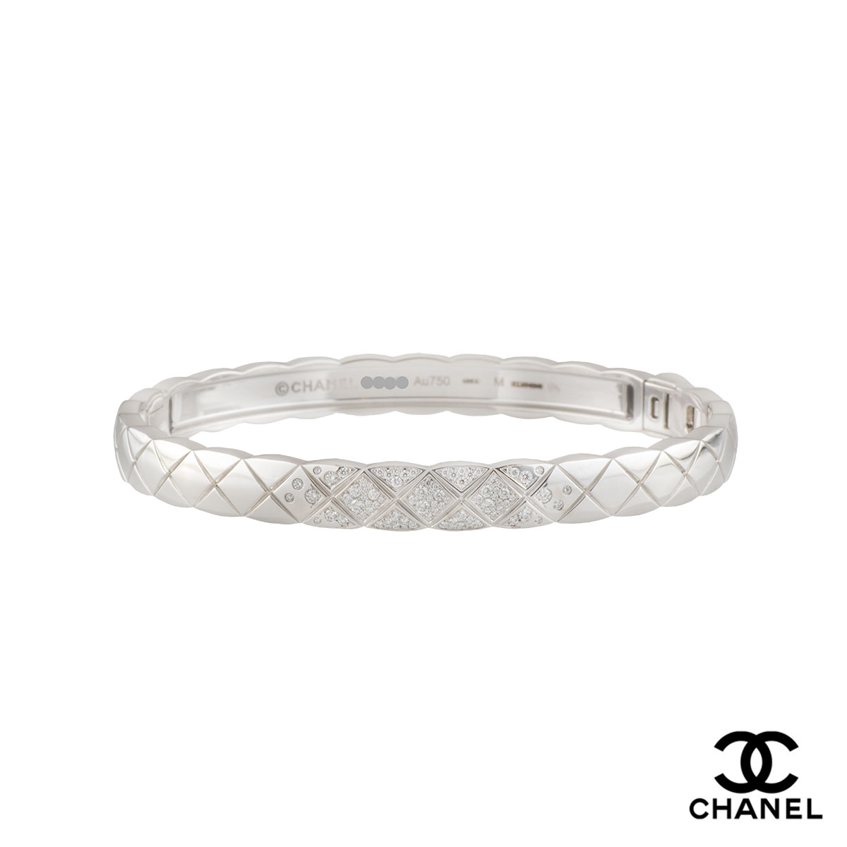 Chanel White Gold Diamond Coco Crush Bracelet J11162